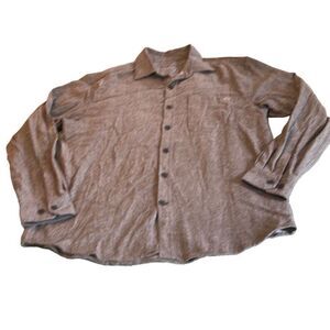 Wolverine Men's Gray Cotton Flannel Long Sleeve Button Up Shirt Size Large